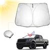BIBIBO Ford Ranger - Parasole per auto con protezione UV, compatibile con Ford Ranger 2016-2022, parasole per parabrezza anteriore, protezione dal calore auto contro i raggi UV, parabrezza pieghevole