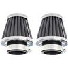 Mintice 2 X 50 Millimetri Mini Cono Motore dell'automobile Universale Fredda Presa d'Aria Filtro Turbo Pulita sfogare Veicolo