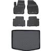 MOTOS Set di tappetini in gomma e tappetini in Pe per il bagagliaio Ford C-Max II 2010-2019 Migliorate il vostro comfort di viaggio con il tappetino antiscivolo per auto - tappetino per auto per tutte
