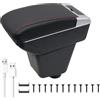 KAERGK Braccioli auto per Renault Clio 2013-2017 Console centrali per auto Doppio spazio con portabevande 7 porte USB, scatola per utilità posteriore, facile da montare (linea rossa)