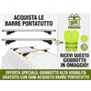 Rebeca Shop Barre portapacchi, universali, per auto con railing o rails integrati attaccati al tetto con binario a L, confezione da 2 barre, colore alluminio (Lunghezza 140cm)