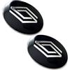 SVV Lot de 2 adesivi da 56 mm, 60 mm, 65 mm, compatibili con lo stile Renault. Per tuning, coprimozzo, capsule, ecc. Adesivi con emblema (65 mm)