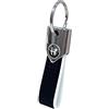 4R Quattroerre.it Portachiavi Elite Alfisti, Carbon Bianco con Logo Alfa Black