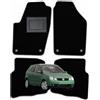 OFFICINE MILANO IL TUO STILE IN AUTO. 4 Tappetini con Bottone Tondo in Moquette per Volkswagen Polo Compatibile con Modelli dal 2001 al 2009, Fondo Antiscivolo con Battitacco in PVC - Alta Qualità - Made in Italy - OFFICINE MILANO