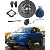 D'ANGELO 1988 Kit Ruotino di Scorta 17 compatibile con Nissan Qashqai J12 (2022>) con Cric, Chiave, Vite, Guanti e Sacca 155/90 R17