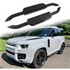 FTAPACCE 2 pedane laterali nerf per Land Rover Defender 90 2 porte L663 2020-2024 (nero con struttura a bandiera)