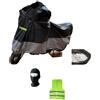 CLICK & GO COMPATIBILE CON PIAGGIO VESPA 125 PK TELO COPRIMOTO COPERTURA ANTIGRANDINE COPRI SCOOTER FELPATO IMPERMEABILE PVC COVER CON STRISCE FLUO TAGLIA L 232X100X125CM