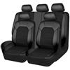 CDDHQFD 9 Pezzi Auto Set Coprisedili per VW T-Cross T-ROC T-ROC Sport Caravelle Sharan 2000-2023 2024, Pelle Set Completo Durevole Traspirante Comfort Impermeabile Protect Accessori,Black