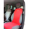 autoSHOP SET FODERA COPRISEDILE SU MISURA PER PANDA 2012-2021 CON SEDILE POSTERIORE INTERO ROSSO LATERALE GRIGIO PERLA