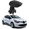 OMAC Armlehne per Renault Clio 2012-2019 - Snap-On - ABS + Kunstleder - Keine Bohrung o Installation - Einfache Montage Black