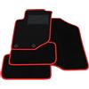 Somer Car Kit Tappetini Auto compatibili con Peugeot 207 2006-2012 | Set Tappeti in Moquette, Tappeto auto su misura, bordo rosso