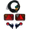 MelTruck Kit Fanale Posteriore LED 6 Funzioni per Rimorchio, Caravan, Camion, Veicolo Agricolo - Posizione, Freno, Freccia, Retromarcia, Fendinebbia - Omologato E9