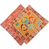 LRXIYODE Set di 2 Tappetini Doppio Strato di Broccato Seta per Ciotola Sonora Buddha, Cuscino Leggero e Portatile per Meditazione Buddista e Uso Religioso