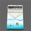Hearda Kalimba 17 tasti Thumb Piano, Hearda Portatile Professionale Pianoforte in Legno con Accessori e Istruzione, Mbira Finger Piano Regali per Bambini Adulti Principianti - Stampa Animale (pesce)