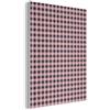 MuchoWow© Pannello Decorativo Parete Pannelli Fonoassorbenti Acustici 60x80 cm Insonorizzanti Decorazioni Casa Isolamento Acustico Fonoassorbente Quadri Fonoisolanti Plaid - Motivo - Rosa - Nero