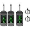 Lecreatekit Sistema wireless per chitarra ricaricabile, raggio di 50 m, ricevitore trasmettitore per chitarra elettrica, pickup per trasmissione audio (uno e due)