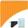 Tissting Flauto di Pan, 16 Tubi/18 Tubi C Key Pan Pipes Strumento con Borsa per Il Trasporto in Cartone per Bambini Adulti Principianti Personale Didattico (Arancia)