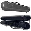 yinfente Custodia per violino triangolare in fibra di carbonio leggera 4/4, guscio rigido portatile con manico ergonomico, cinghie regolabili, igrometro, chiusure in metallo e scomparti per accessori