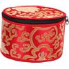 OFFSCH Borsa Porta Ciotola Tibetana Nepal Per Campane Da Meditazione Cerniera Liscia, Materiale Resistente e Ricamo Augurale, Custodia Pratica Per Ciotola Da Canto Diametro 16 Cm
