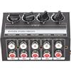 Annadue Mixer 4 USB Digitale Bluetooth, Console Mixer DJ Professionale con MP3 Computer Stereo Mixer per Studio, Palcoscenico, Karaoke