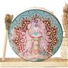 Générique Drum Nativi americani - Cuoio 'UNITÀ A Mano Tamburo Per La Mano - Grande Tono Vintage Round Shaman Sound Tool Con Wood Gavel Per Gli Amanti Della Musica