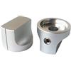 HWWW 1 manopola del potenziometro for amplificatore for chitarra audio da 20 x 15 mm, in lega di alluminio, a forma di becco d'anatra.(Silver)