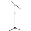 Proel RSM198BK - Asta microfonica professionale, con giraffa telescopica, regolabile in altezza, base tripoide, Nero Opaco