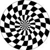 Generic Slipmat Slip Mat Scratch Pad Feltro per qualsiasi 12 LP DJ Vinyl Giradischi Giradischi Grafica personalizzata - Checker Spiral