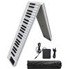 HYO&ZOY 88 tasti pianoforte pieghevole tastiera elettrica pianoforte pianoforte digitale portatile semi-pesato doppio altoparlante incorporato ricaricabile con pedale di sostegno MIDI Bluetooth 5.0, porta spa