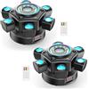 FODEXAZY 2PCS Luce da Palcoscenico 150W Testa Mobile Beam, RGBW LED Discoteca Effetto Palla Magica con Telecomando Luce da Festa DMX512 Stroboscopico per Halloween KTV DJ Matrimonio