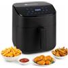 M mimotec - Friggitrice ad aria Sara Touch 6.5L, Friggitrice ad aria senza olio, 1600W, 8 programmi digitali, Touch Screen, Funzione grill, Timer regolabile, Temperatura 80-200°C, Cottura sana