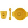 Trixie - Set da pranzo in silicone per neonati e bambini, set di stoviglie 3 pezzi (ciotola, bicchiere, cucchiaio) (Mr. Leone), 96-43X