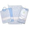 Bubabù Set Asilo Tre Pezzi Ricamabile MELMAN: Bavaglino con Elastico, Asciugamano, Sacchetto - Made in Italy (AZZURRO)