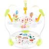 RELAX4LIFE Centro Attività/Jumperoo/Exersaucer Convertibile 3 in 1, con Piattino Rimbalzante, Seggiolino Girevole a 360°, Tavolo da Gioco, Regolabile in Altezza, Musica, Luci 6+ Mesi (GIALLO)