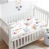 Odot Lenzuolo con angoli Lenzuola Carrozzina Neonato, Cartone Animato Auto Stampa Bambino Cotone Coprimaterasso, Lenzuola per Culla Babybay (80x160 cm,Barca)