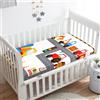 Treer Lenzuola con Angoli per Lettino, Veicoli 3D Neonato Coprimaterasso Letto Singolo Bebè Bambino Morbide e Traspiranti, per Materassi Standard per Culle e Bambini (Gru,160x80x20cm)