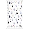 Hiseng Lenzuolo con angoli Neonato Lenzuola Carrozzina, Zampa di Cane 3D Elasticizzati Coprimaterasso Biancheria da Letto Materassino Sacco a Pelo per Lettino Universale (Bianco,60x120cm)