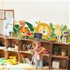 kina - SM0022 Adesivi Murali Fasce per Camerette Bambini - Grafica Friends Greche Protezione e Decorazione Pareti Rivestimento Mobili Tavoli e Armadi 40x130 cm