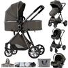 Dziranam Passeggino 3 in 1 Elevato Pieghevole con Telaio in Alluminio