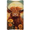 BYCHECAR Highland Cattle Sunflower - Copertura morbida e traspirante per fasciatoio, per bambini e bambine