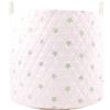 Minene Storage basket (40 x 45 cm, grande, colore: panna con stelle verde)