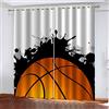 ADWEDDF Pallacanestro Tende Oscuranti Termiche Isolanti Gray basket sport Occhiello Sipario Cameretta Bambini 2 Pannelli Poliestere tenda cameretta Immagine Motivo Decorativo 140 x 160 cm (LxA)