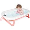 LANTUS Bagnetto Neonato,Vasca da Bagno Pieghevole Neonato Elementi Essenziali per i Neonati Vaschetta Bagnetto Bambini per Neonati e Bambini da 0 a 24 Mesi 80 * 50 * 23-Rosa