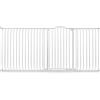 Safetots Cancelletto di Sicurezza Extra Alto con Parte Superiore Incurvata, 216cm - 225cm, Bianco Opaco, Extra Alto con 100cm di Altezza, Montaggio a Pressione per Scale, Barriera di Sicurezza