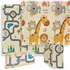 Buddy Baby - Tappetino da gioco per bambini, XXL, 180 x 200 cm, double face, resistente, imbottito, pieghevole, con borsa per il trasporto (Zoo/Machine)