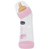 Chicco 70720.100 Biberon Angolato Tettarella, Caucciu', Rosa, 250 ml