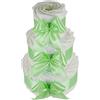 dubistda -WINDELTORTEN- Torta per pannolini fai da te, idea regalo per la nascita per ragazze (3 piani, verde)
