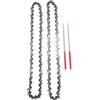 Mozulon Catene for motosega, 2 pezzi con 2 lime, accessorio for motosega elettrica, 8 pollici, passo 1/4, 0,043, 47 maglie di trasmissione