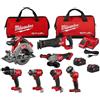 Milwaukee M18 FUEL - Kit combinato senza fili brushless agli ioni di litio da 18 V con due batterie da 5.0 Ah, 1 caricabatterie, 2 borse per attrezzi (7 utensili)