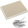 SKYPRO Tavola di saldatura in ceramica a nido d'ape con aghi, rettangolare, 135 x 95 x 13 mm, pannello a nido d'ape per la creazione di gioielli, stazioni di saldatura per fusione